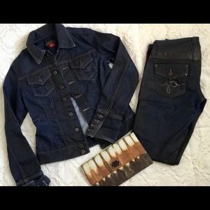 Guess “Premium” Oiled Leather and Denim Jeans